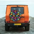 thumbnail image 6 of Yiaed Colorful Dinosaur Print Tire Wheel Cover, Waterproof Spare Tire Cover Fit for Jeep, Truck,Trailer, RV, SUV, Camper and Most Vehicle-16 inch, 6 of 6