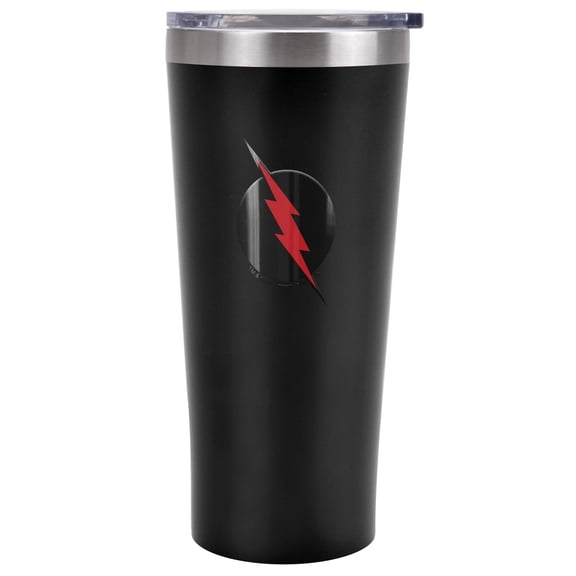 DC Official Reverse Flash Logo 20 oz Travel Tumbler, Stainless Steel, Vacuum Insulated with Leak Resistant Slide-Lock Lid