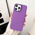thumbnail image 6 of Pure Color & Neutral Color Frosted Slim & Thin Case Compatible with iPhone Case(Purple,iPhone 15), 6 of 8