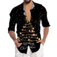 thumbnail image 3 of Playeras Deportivas Para Hombre, Camiseta De Manga Corta Con Solapa Y Estampado Digital 3D De Papá Noel Navideño, 3 of 7