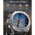 thumbnail image 4 of Reloj inteligente con Audífonos inalámbricos Pulsera de actividad 2 en 1 Audífonos Bluetooth Música Irfora  Silver, 4 of 7