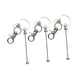 thumbnail image 2 of 3 piezas de barras de llavero con cuentas, suministros para hacer llaveros con cuentas de metal chapado para plateado, 2 of 9