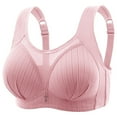 thumbnail image 5 of Sakmal Trendy Bras for Women 2024 Pink 3 Pack Underarm-Smoothing Older Women Wireless Bra Ladies Bra, 5 of 5