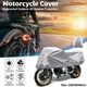 thumbnail image 2 of Funda para Motocicleta Exterior Impermeable Funda para Motocicleta Media 420D-PU Tono Plateado Protección Contra Sol y Lluvia Se Ajusta a 86.61"x37.4"x23.62", 2 of 7