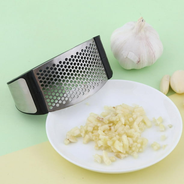 Manual Garlic Press Rocker with Handle Stainless Steel Garlic Crusher –  Silver Fox Ecom