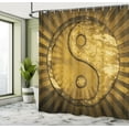 thumbnail image 5 of Ambesonne Ying Yang Shower Curtain, Industrial Design, 69"Wx70"L, Brown Pale Brown, 5 of 5