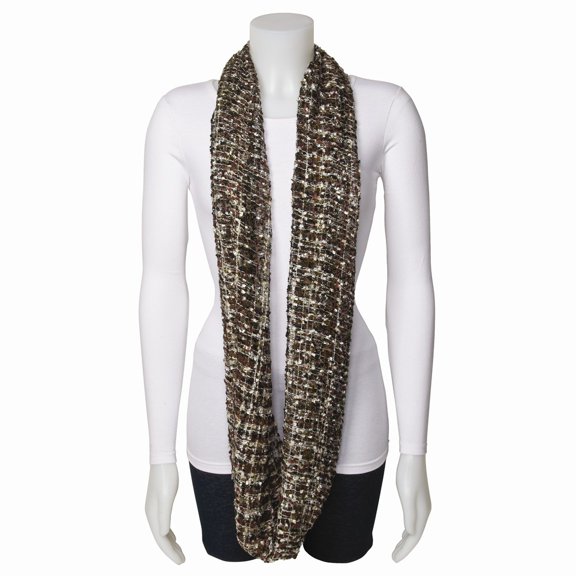 FB Jewels Multicolor Brown Circular Loop Scarf