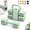 Green-Set, variant on Black Set 2-in-1 Adjustable Dumbbell Set, 2.2lbs to 12.1lbs 4-Level Home Gym Weights
