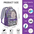 thumbnail image 6 of Mandala Inspired Paisley Backpack - Ergonomic Waterproof Bookbag for Teens with Side Bottle Pocket, 6 of 6
