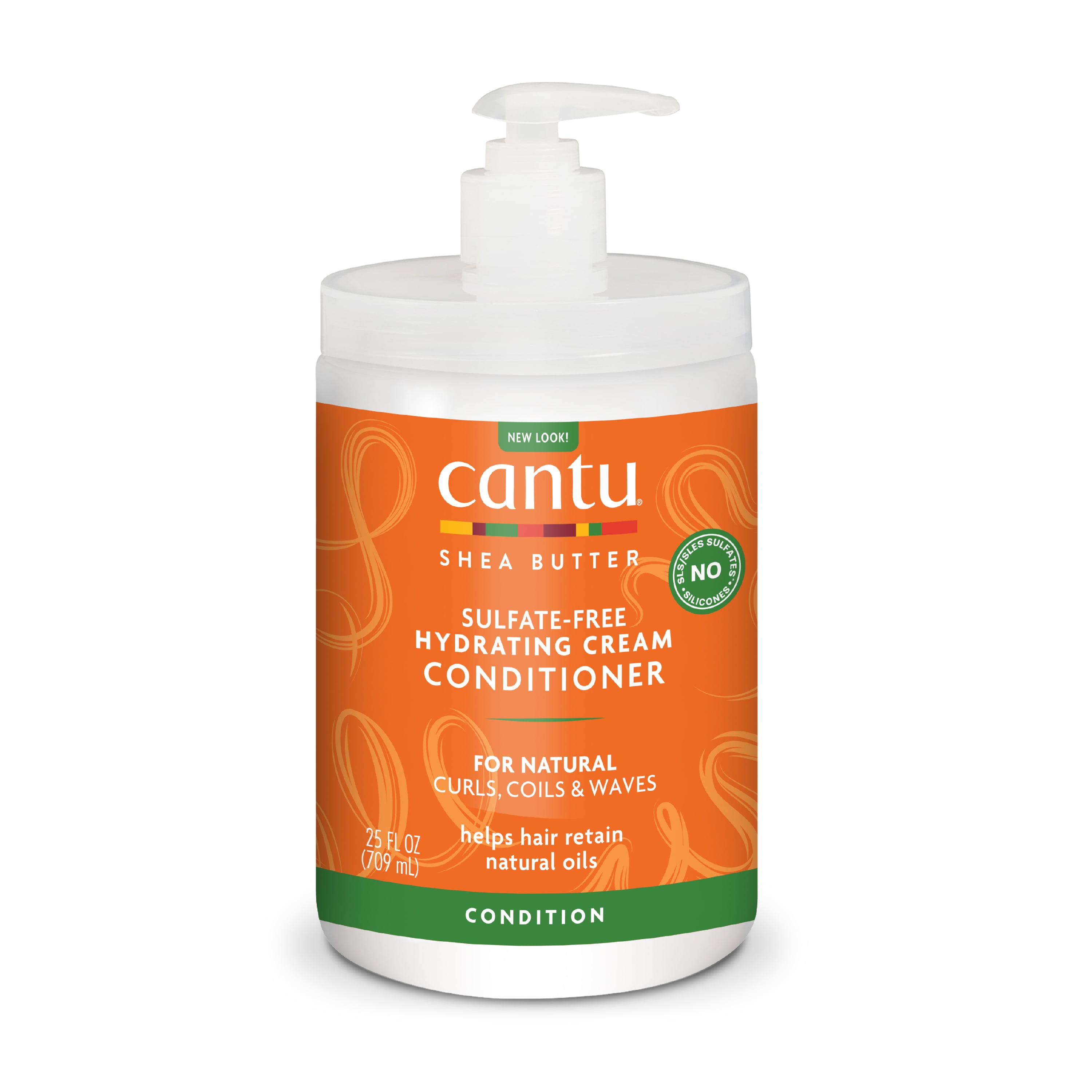 Cantu Hydrating Cream Conditioner for Natural Hair, Sulfate-Free with Shea Butter, 25 fl oz.