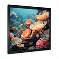 thumbnail image 2 of Designart "Explorations of Multicolor Coral Reef I" Animals Framed Wall Art Decor - Modern Yellow Coral Hallway Framed Wall Art Decor, 2 of 6