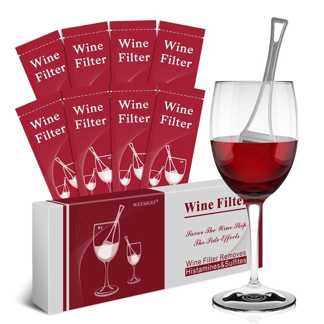 Purificador de sulfitos Wine Wand WEESIGEI filtra las histaminas (paquete de 8)