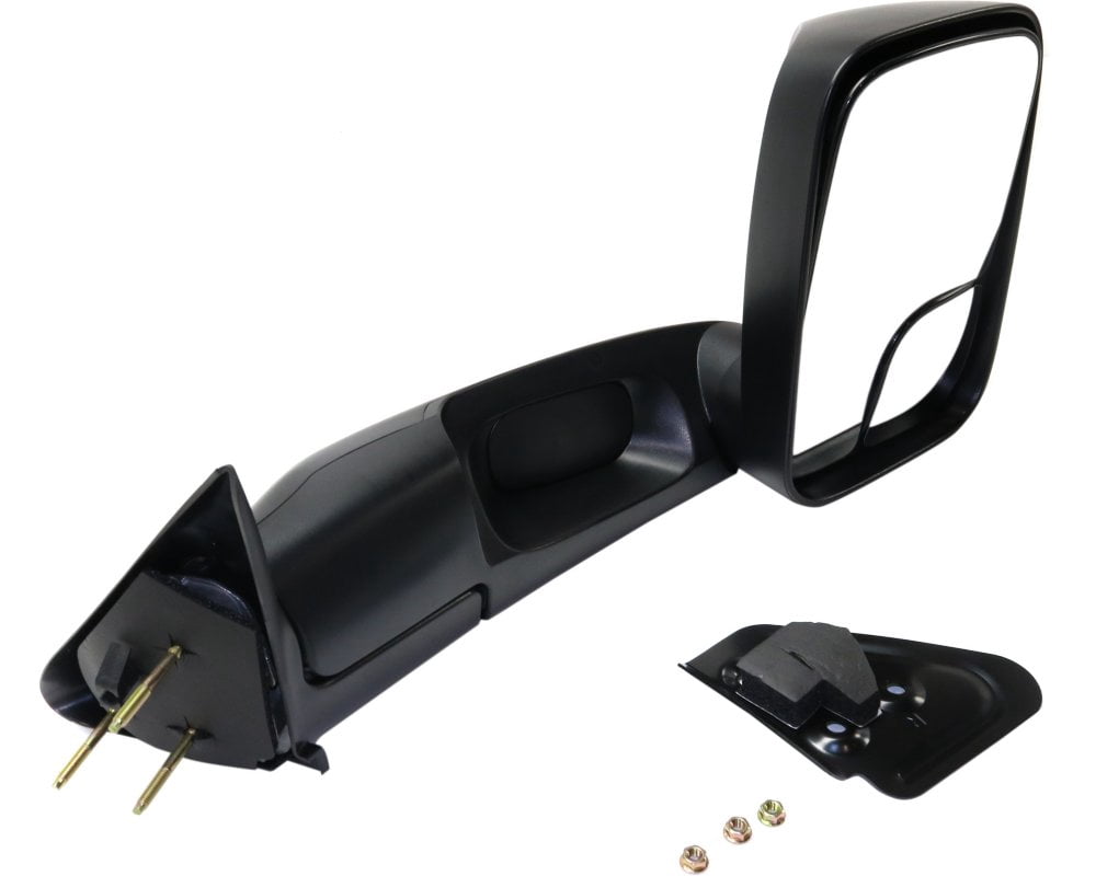 Towing Mirror Compatible With 1994-2002 Dodge Ram 3500 2500 Right Passenger Side w/ Blind Spot Corner Glass Textured Black Kool-Vue