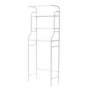 Over The Toilet Storage HONEIER 3 Tier Bathroom Shelf with Towels Hanging Rod, 62*24 inch Metal Bathroom Organizer Storage Rack, White