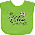 thumbnail image 3 of Inktastic Well Bless Your Heart with Floral Print Boys or Girls Baby Bib, 3 of 4