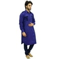 thumbnail image 3 of Atasi Men's Pathani Style Purple Men's Churidar Kameez Punjabi Shirt-Small, 3 of 7