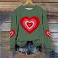 thumbnail image 4 of Ailaofu Plus Size Women Valentine's Sweatshirt Love Heart Print Pullover Tops Loose Casual Cute Valentines Gift Long Sleeve Sweatshirt, 4 of 5