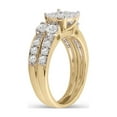 thumbnail image 4 of FB Jewels 14kt Yellow Gold Princess Diamond Bridal Wedding Ring Band Set 1-1/2 Cttw Size 8, 4 of 4