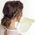 thumbnail image 3 of Unique Bargains 1 Pc Fashion Pearl Bow Hair Clips Hairdo Clip Apricot, 3 of 5