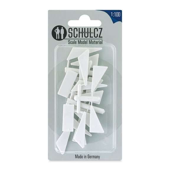 Schulcz Scale Model Building Parts - Straight Steps, Pkg of 16, 1:100, 1/8"
