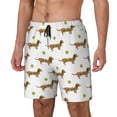 thumbnail image 1 of Bingfone Dachshund Going To Play Tennis for Men's Double Layer Swimming Trunks with Lining, Drawstring Style with Pockets Beach Shorts Men's Swimsuit-X-Large, 1 of 6