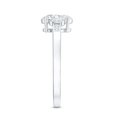 thumbnail image 4 of Rosec Jewels Lab Created Diamond Engagement Ring - 6X8 mm Oval, EF-VS Grade Certified, 925 Sterling Silver, US 4.00, 4 of 9