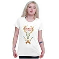 thumbnail image 4 of Country Strong Deer Antlers Arrows Womens Fitted Plus Size Graphic Tee Brisco Brands 2X, 4 of 5