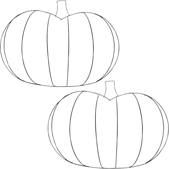 Pumpkin Shaped 3D Metal Wreath Forms 13x17.625 Inches Fall Halloween Farmhouse Autumn Thanksgiving DIY Art Craft Material Supplies Making Centerpiece Bouquet Decoration Indoor Outdoor Wreath Pack of 2