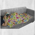 thumbnail image 6 of Colorful Soft Flannel Fleece Throw Blanket, Sixties Inspired Colorful Flowers Hippie Motifs Flourishing Nature Illustration, Cozy Plush for Indoor and Outdoor Use, 50" x 60", Multicolor, by Ambesonne, 6 of 6