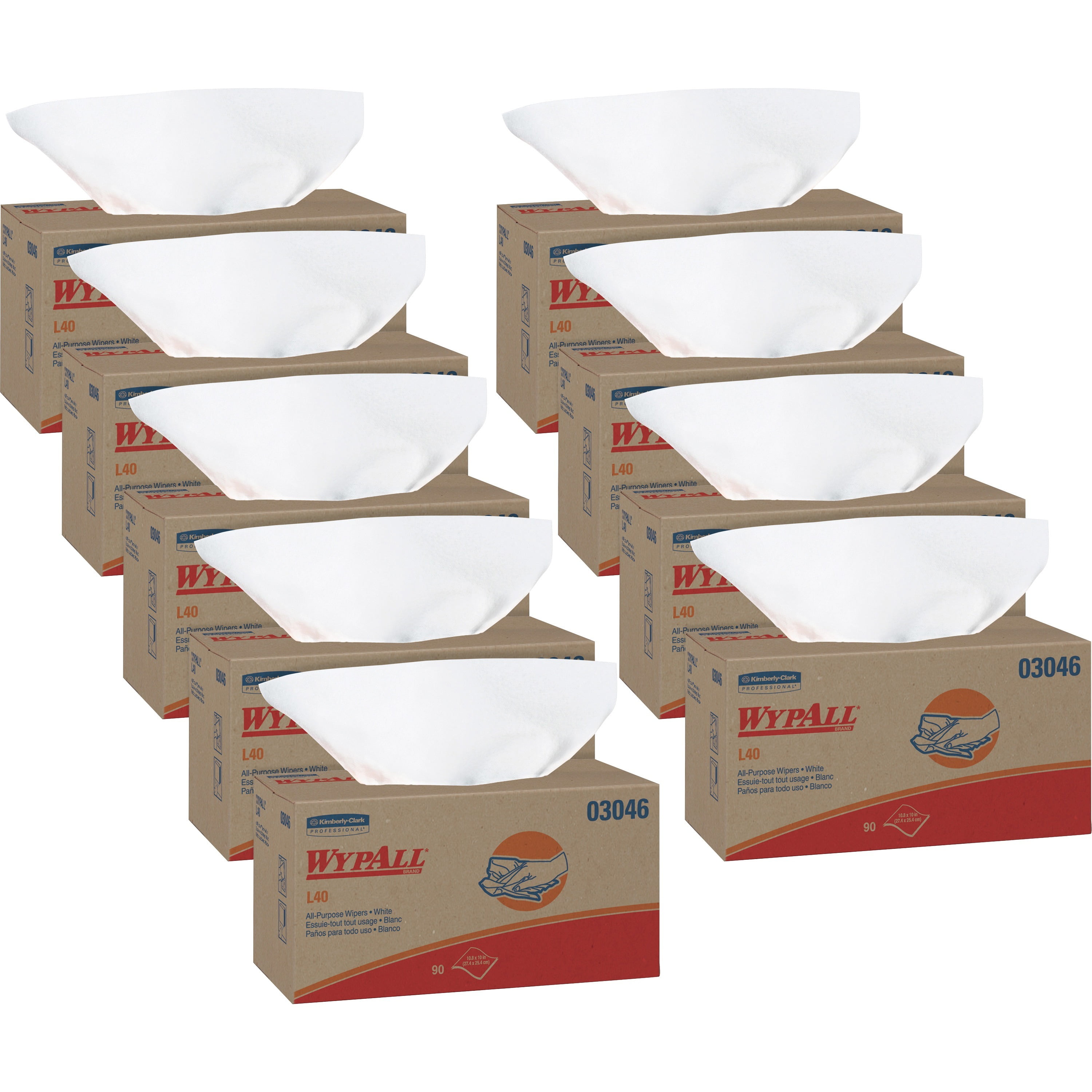 WypAll L40 Disposable Cleaning and Drying Towels (03046), Limited Use