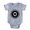 Heather Grey, variant on CafePress - Monogram Medallion O - Cute Infant Baby Football Bodysuit