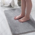 thumbnail image 6 of Gray Microfiber Bath Mat 16X24 Inch | Ultra Soft Absorbent Non-Slip Rubber Backing | Machine Washable Bathroom Rug for Shower Tub Kitchen Living Room Bedroom, 6 of 8