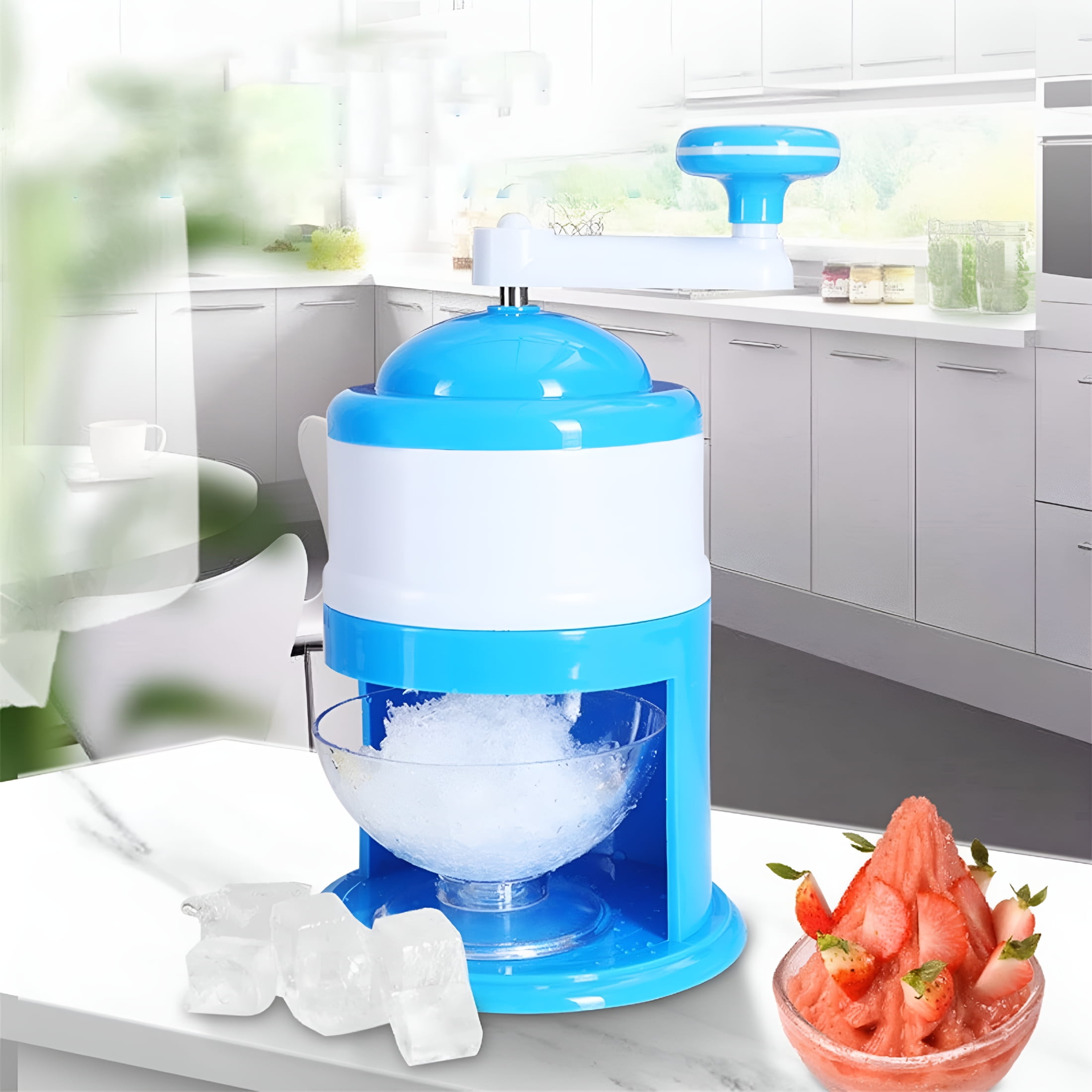 ACDANC Manual Crushed Ice Maker Machine,Countertop Ice Shaver Snow Cone Machine Portable Small Slushie Machine with Free Ice Cube Trays for Slushie Shaved Ice Maker Household