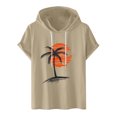 thumbnail image 4 of Camisetas de Manga Corta para Hombre Camiseta Deportiva con Capucha de Moda de Impresión Casual, Ligera para el Uso Diario Del Verano, 4 of 7