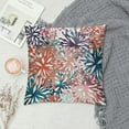 thumbnail image 2 of ONETECH Flower Burst Petals Floral Pattern Navy Coral Mint Gray Decorative Throw Pillow Covers Square  Pillowcases for Bedroom Sofa and Car, 2 of 5