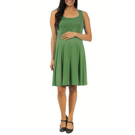 24/7 Maternity Women's Sleeveless Tank Knee-Length Dress