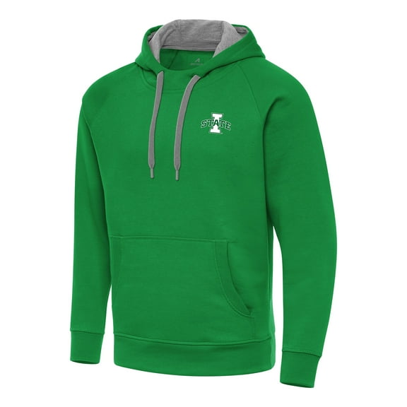 Men's-Antigua  Kelly Green Iowa State Cyclones St. Patrick's Day Fleece Raglan Victory Pullover Hoodie