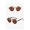 Tea, variant on Steampunk Sunglasses Metal Frame PC Lens UV Protection for Men and Women Fashion Eyewear Unisex Lightweight Retro Style