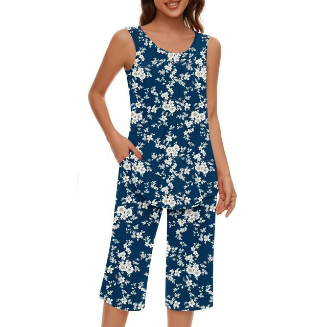 Baikeli Clearance Sale Two Piece Outfits for Women Plus Size Suits Striped Tops Drawstring Waist Pants Jogger Sets with Pockets Womens Matching Sets