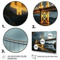 thumbnail image 3 of Designart "Golden Gate Monochrome Yellow Bridge I" Architecture Floater Framed Canvas Art Print, 3 of 7