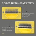thumbnail image 3 of Pet Deing Comb, 2 Sided Undercoat Rake Ging Tool For Cats Dogs Ergonomic Deing Comb, 3 of 5