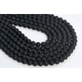 thumbnail image 2 of K-KED Natural Matte Black Onyx Beads Grade A Round Gemstone Loose Beads 6/8/10mm 15"-6 mm, 2 of 6