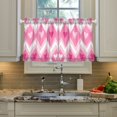 thumbnail image 2 of Yayeee Kitchen Curtains Light Filtering 27"x24" Rod Pocket Short Cafe Window Panel, Heart Geometric, 2 of 7