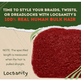 thumbnail image 3 of Locsanity 100% Afro Kinky Bulk Human Hair – 16" Natural Braiding Hair for Dreadlocks, Loc Repair, Extensions, Twists & Braids (1 oz), 3 of 8