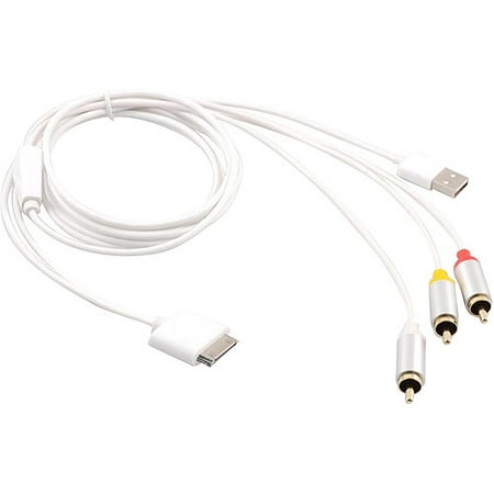 Inland Apple Composite RCA A/V Cable, White
