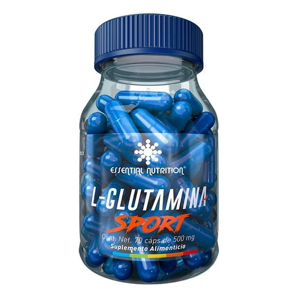 Suplemento alimenticio Essential Nutrition L-Glutamina Sport 70 cápsulas de 500 mg