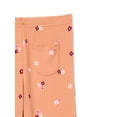 thumbnail image 2 of Wonder Nation Little Girls Flare Leggings with Front Patch Pockets, Sizes 4-10, 2 of 3