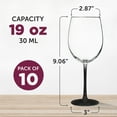 thumbnail image 5 of 10 ARC Cachet White Wine Glasses Set, 19 oz. - Barware, Sturdy, Vibrant - Black, 5 of 5