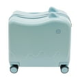 thumbnail image 6 of Aiqidi 18" Kids Ride-On Suitcase Portable Rolling Children's Travel Carry Trolley Luggage Case with Universal Wheels and Password Lock for Aged 3-6 Years (Sky Blue), 6 of 16