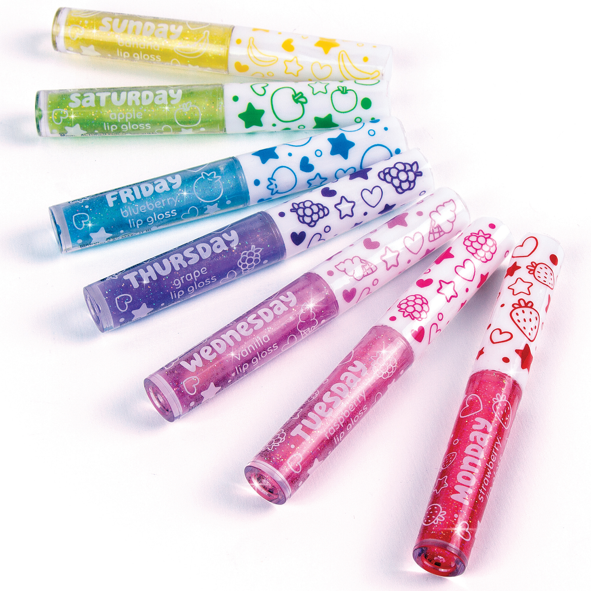 Three Cheers for Girls 7 Days Fruit Flavored Glitter Lip Gloss Set photo 6
